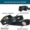 thumbnail image 7 of Men's Ratchet Belts, 1 3/8" Double-sided Belt Reversible with Rotatable Buckle, Easy Trim to Fit 27- 44" Waist(Black and Blue), 7 of 7