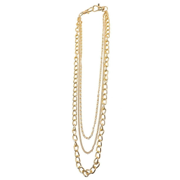 Punk Style Metal Chains For Pants 2Pcs Waist Decoration For Men Women 55X12Cm Fashion Accessory