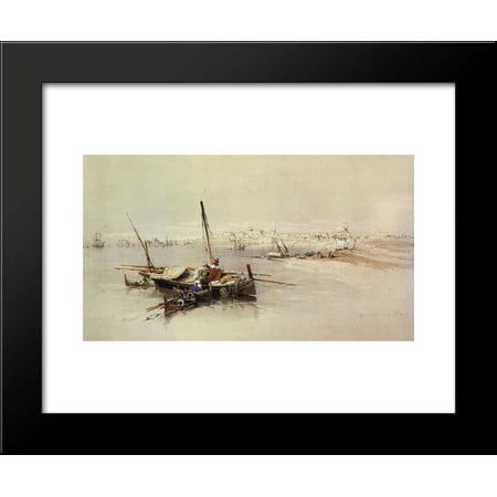 Saint Jean d'Acre, from the Sea 20x24 Framed Art Print by David Roberts