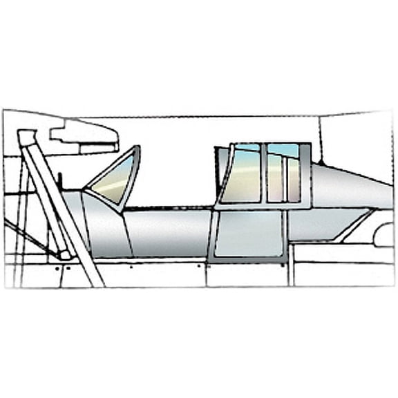 Gloster Gladiator Vacuform Canopy (x2) for Roden (1/48 model kit accessory)