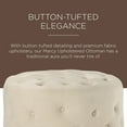 thumbnail image 5 of Maven Lane Marcy Traditional Round Ottoman in Taupe Fabric Upholstery, 5 of 7