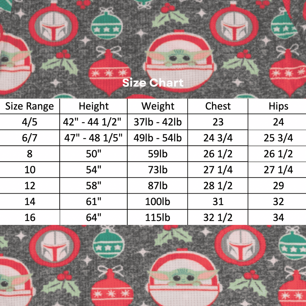 Star Wars Boys Baby Yoda Pajamas Long Sleeve Christmas Sleepwear 2 Piece Set