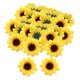 thumbnail image 2 of Cabezas de girasol artificiales hechas a mano para manualidades en , 50 pcs Colcomx cabeza de girasol, 2 of 8