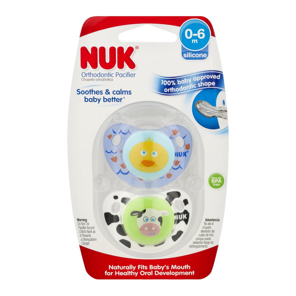 Silicon Discontinued Design 0-6 Month NUk Orthodontic Pacifier,Sport Design 