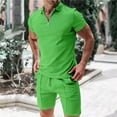 thumbnail image 2 of YYDGH Men's 2 Piece Short Sets Summer Suits Casual Beach Vacation Outfits Fashion Polo Shirts Short Sleeve and Shorts set, 2 of 6