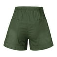 thumbnail image 5 of KaLI_store Workout Shorts Womens Women's Summer Shorts Hight Waist Casual Shorts with 2 Pockets Army Green,5XL, 5 of 5