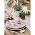 thumbnail image 5 of Pink Buffalo Check Cloth Napkins Set of 8 Reusable Dinner Napkins, Valentine's Day Modern Rustic Plaid Cocktail Napkin Washable Table Napkins for Wedding/Holiday Party/Baby Shower 20"x20", 5 of 7