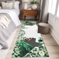 thumbnail image 4 of Runner Rug 2'x6', Sage Green Black Women Washable Non-Slip Hallway Runner Rugs, Spring Eucalyptus Leaves Bedside Rugs Floor Mats Carpet Runners for Kitchen Bathroom Laundry Room, 4 of 8
