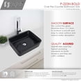 thumbnail image 2 of Stylish Vessel 18 ¾"W x 14 ½"D Black Porcelain Rectangular Bathroom Sink P-223N, 2 of 10