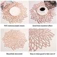 thumbnail image 5 of 4-Pack Silver PVC Placemats ,Reversible Hollow out Design Table Chargers for Dining Table Settings (15inch), 5 of 10