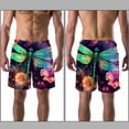 thumbnail image 3 of luoweisi Men's Beach Shorts Quick Dry Swim Trunks with Mesh Lining Dragonfly L, 3 of 5