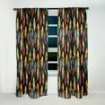 thumbnail image 4 of Designart "Tribal Feather Tapestry" Abstract Room Darkening Curtain Single Panel, 4 of 6