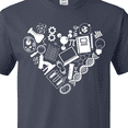 thumbnail image 4 of Inktastic Science Heart Beaker, Book, DNA and Microscope T-Shirt, 4 of 5