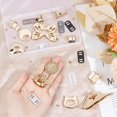 thumbnail image 3 of 1 Box 6 Sets 6 Styles Clasp Bag Buckle Purse Turn Lock Clutches Closure Alloy Bag Twist Lock Accessories Light Gold DIY Shoulder Bag Handbag Purse Making Hardware Accessory, 3 of 6
