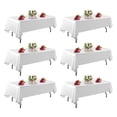 thumbnail image 1 of Mantel FINDYOU de poliéster blanco de 60 x 102 cm para mesa de 6 pies, 1 of 7