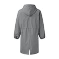 thumbnail image 4 of SDNall Kids Winter Solid Wool Blend Coat, Long Sleeve Mid Length Jacket with Hooded Pockets, 4 of 8