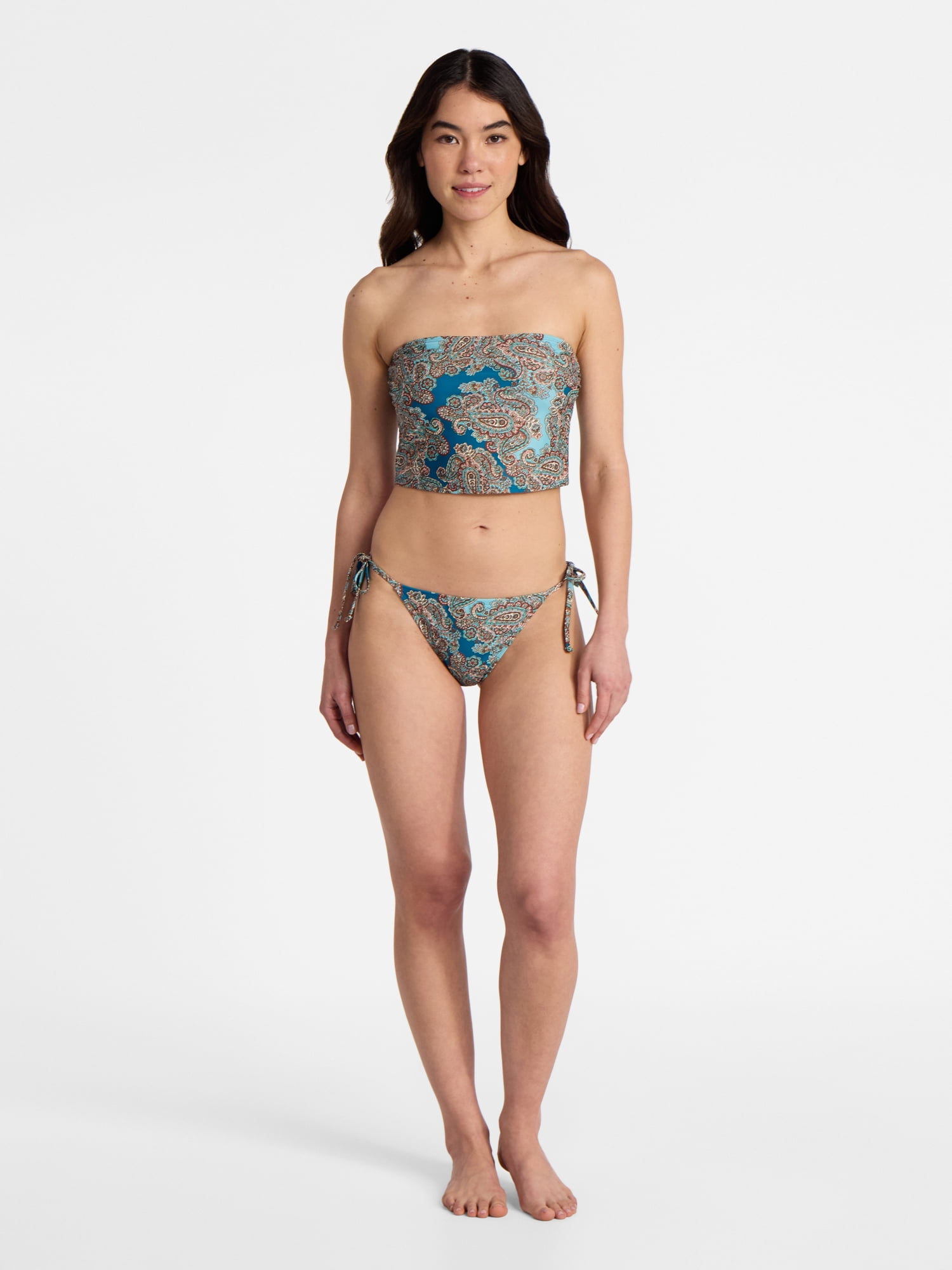 No Boundaries Paisley Longline Tankini Top, Women’s