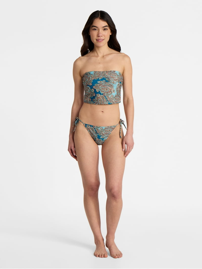 No Boundaries Paisley Longline Tankini Top, Women's - Walmart.com