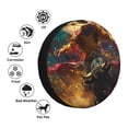 thumbnail image 4 of Wukai Colorful Bull Western Man Print Spare Tire Cover for RV Trailer,Waterproof PVC Faux Leather Wheel Cover Fit for Truck,Trailer,RV,SUV,Camper and Most Vehicle-15 inch, 4 of 6