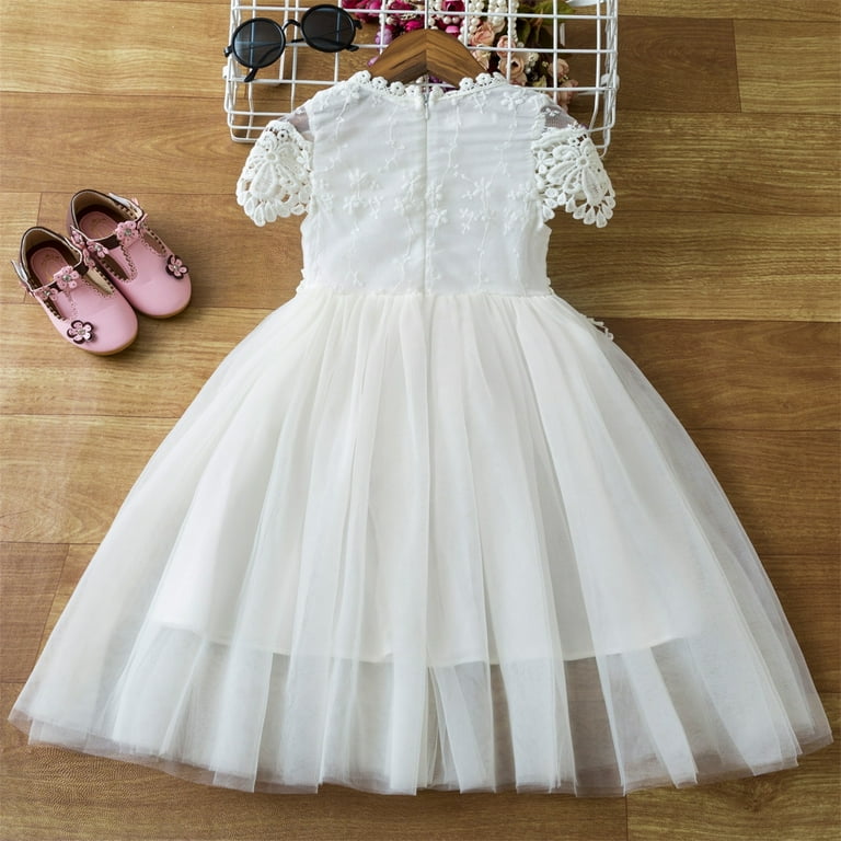 White party wear clearance frock for baby girl