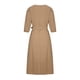 thumbnail image 5 of ICHUANYI Clearance Women's Fashion Round Neck Loose Short Sleeve Solid Mid-Calf Dress Long Dress(Khaki, XXL) ICHUANYI WER2023080703379, 5 of 8