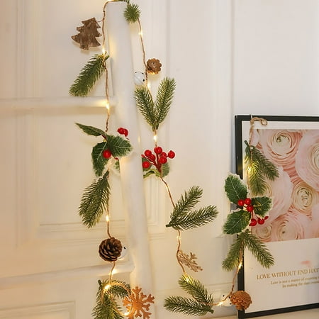 

〖Roliyen〗Home Decor Party Light-Up Decoration Christmas Card String Lights Christmas Decoration Window Fireplace Pendant