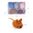 thumbnail image 2 of 5PCS Felt Mouse Cat Toy Funny Lovely Animal Shape Cat Chew Toy Kitten Catnip Toy, 2 of 10