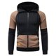 thumbnail image 3 of pstuiky camisetas de manga larga para hombre, Sudadera informal con cremallera y retazos para hombre, ropa de trabajo a la moda, sudadera con capucha, blusa deportiva para entrenamiento xxxl, 3 of 4