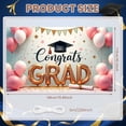 thumbnail image 2 of Gold Theme Graduation Banner Pink White Balloons Grad Party Backdrop Star Decor Graduation Cap Design Graduation Background for Graduation Party College Graduation Photo Shoot, 2 of 9