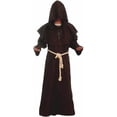 thumbnail image 1 of Albornoz de sacerdote, fraile medieval, capucha, monje renacentista, disfraz de monje con capucha, 1 of 5