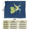 thumbnail image 3 of Kll Fleece Blanket Plush Throw Blanket Dino Playing Roller Skate,Cartoon Dinosaurs,Soft Fuzzy Cozy Flannel Blanket For Couch Sofa Bed.(60"X50"), 3 of 9