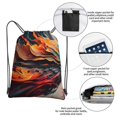 thumbnail image 3 of Naloa Dynamic Fire Bird Art Drawstring Backpack String Bag Cinch Water Resistant for Gym Shopping Sport Yoga, 3 of 6