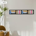 thumbnail image 2 of Wall Mount 34" Media Storage Rack Modern CD DVD Organizer Metal Floating Shelf Cube Storage Media Shelf Video Game Organizer for Living Room (Black 5PCS), 2 of 9
