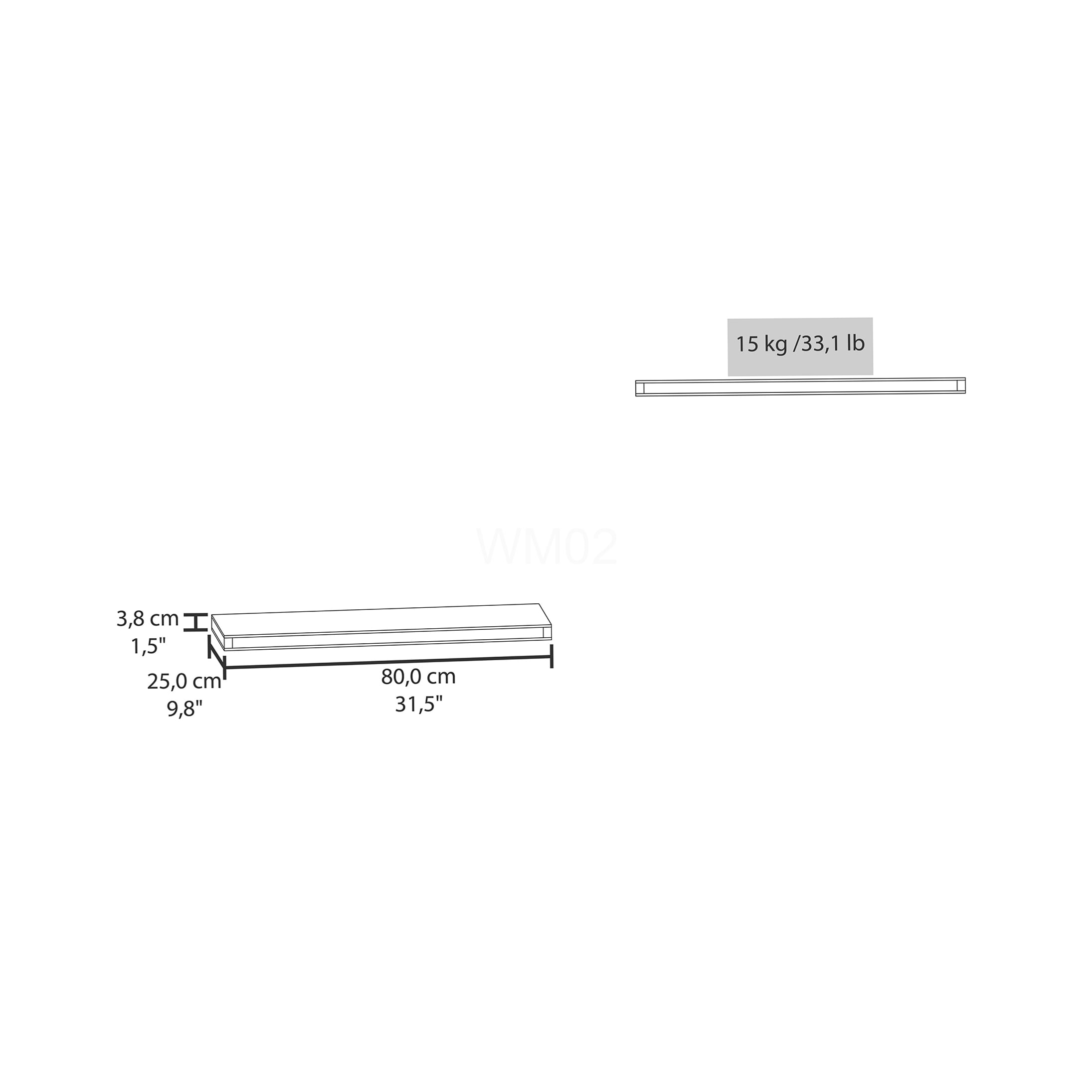 Dark Walnut Floating Shelf, 31.5 Inch Wall Mounted Shelving with Invisible Brackets for Modern Home Decor