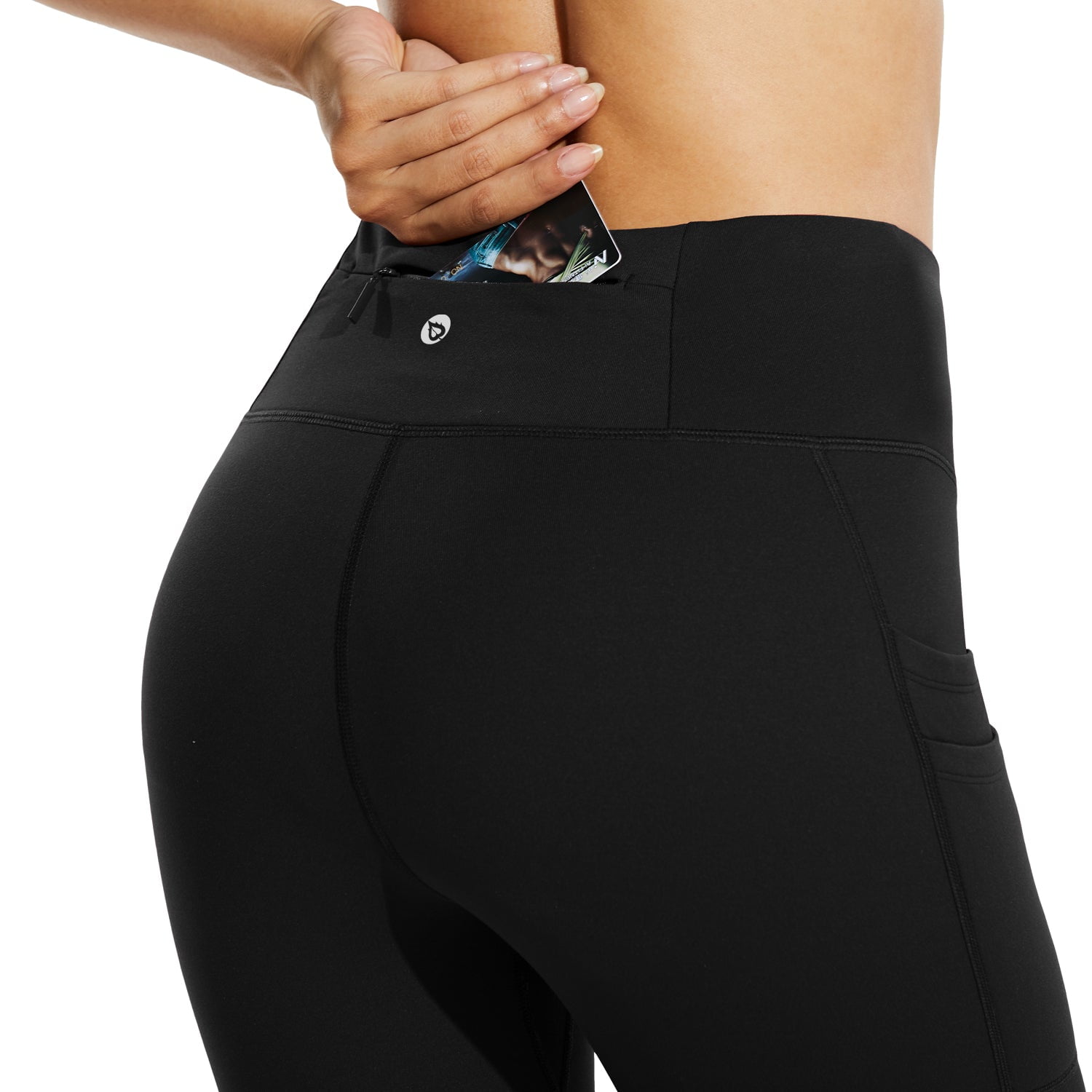 The Pocket Fleece-lined High Rise Leggings - Black / XS / Petite (25)