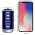 thumbnail image 7 of QinYing Universal USB Charger 6-Port Desktop USB Charging Station Compatible for All iPad iPhon,Blue, 7 of 7