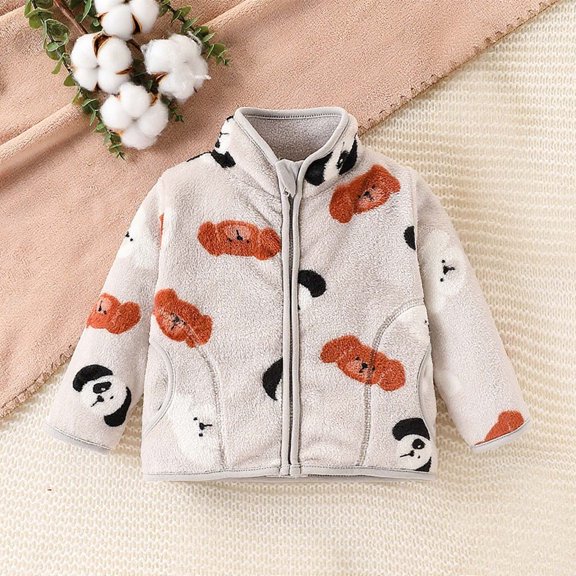 TAGOLD Kids Winter Coat 2-12 Years Toddler Long Sleeve Thickened Zipper Jacket Warm Winter Outerwear for Boys and Girls