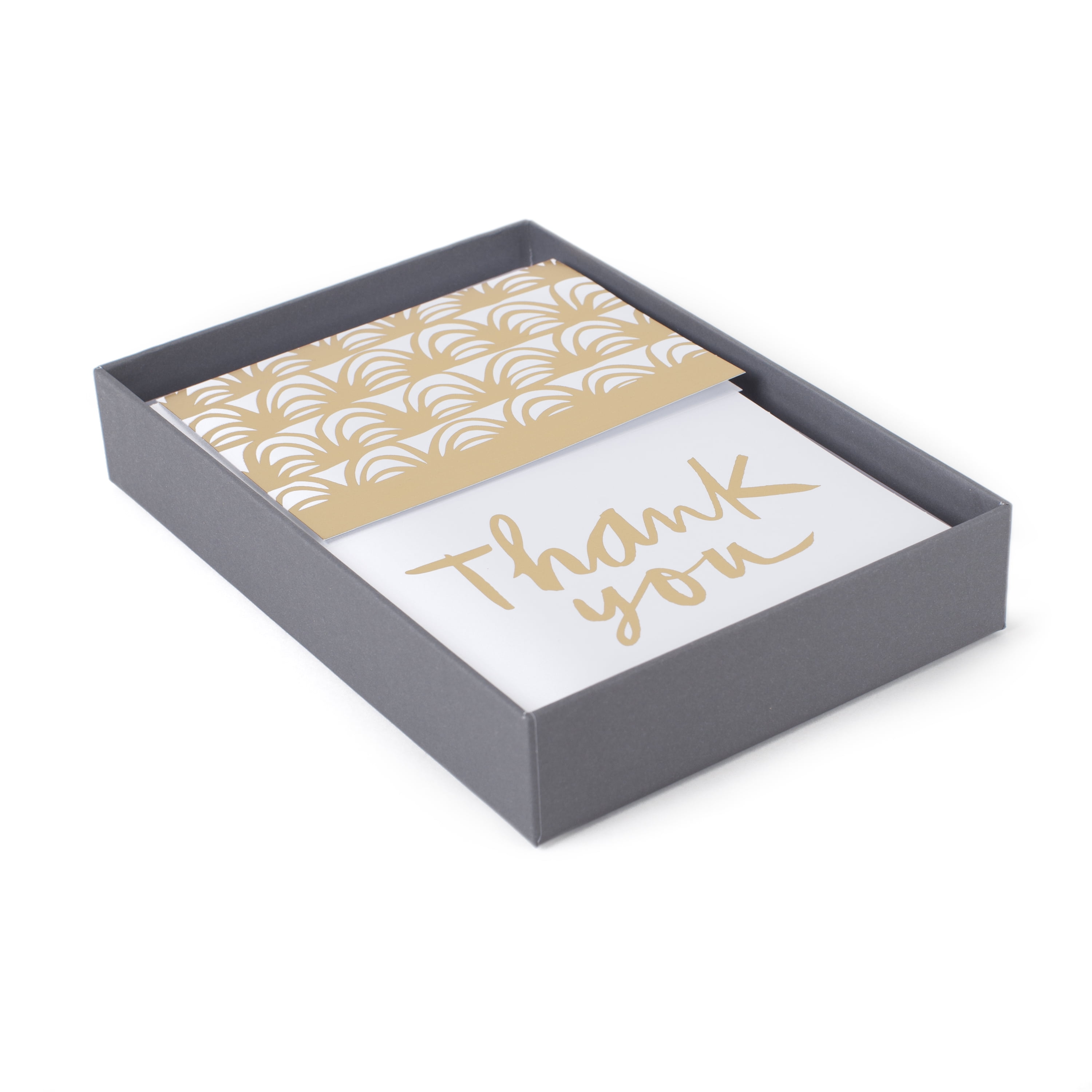 Hallmark Thank You Note Assortment (Gold Foil, 50 Cards and Envelopes