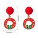 thumbnail image 2 of Pendientes de Navidad Candy Elk Bell moda salvaje rojo y verde pelo bola pendientes Wmkox8yi sjalhkljlk4676, 2 of 2