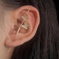 thumbnail image 2 of Pendientes Creativos De Gancho Sobre Orugas Para Mujer, Pendientes De Tuerca De Cristal Para Mujer, Pendientes Envolventes De Zirconia Cúbica 6 Uds Inevent AP005514-00, 2 of 6