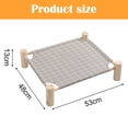 thumbnail image 4 of Cat Bed And Cat Hammock Bed, Small Dog Wooden Elevated Cat Bed, Breathable Outdoor Cat Bed For All Seasons, Elevated Pet Sleeping For Indoor, Cat Cots Furniture Pet Bed Bunny Bed, 4 of 5
