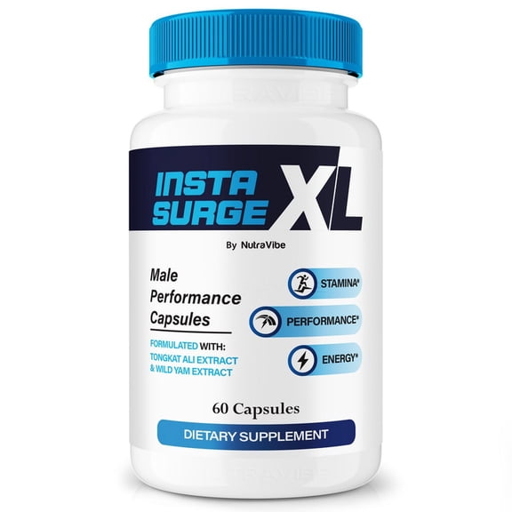 Insta Surge XL – Original InstaSurge XL Capsules with a Natural Daily Blend for Wellness |Clean, Gentle, Easy-to-Swallow Pills (60 Capsules)