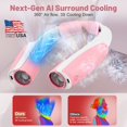 thumbnail image 2 of Ventilador de cuello Slientspin AI portátil, 6 velocidades, 8000 mAh, rosa, 2 of 8