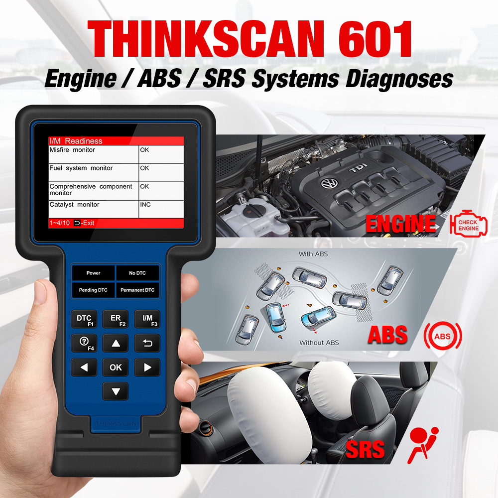 THINKCAR Thinkscan 601 OBD2 Code Readers Scanner ECU ABS SRS OBD2