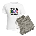 thumbnail image 5 of CafePress - Shark THING Women's Light Pajamas - Women's Short Sleeve Print T-Shirt and Pants Light Cotton Pajama Set, 5 of 7