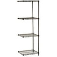 thumbnail image 3 of Nexel Black Epoxy, 4 Tier, Wire Shelving Add-On Unit, 36"W x 21"D x 63"H, 3 of 3