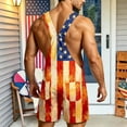 thumbnail image 6 of American Flag Overalls Men 4th of July Overall Shorts 250 Anniversary USA Bibs Red White and Blue Outfits Patriotic, 6 of 6