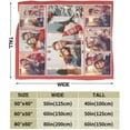 thumbnail image 5 of Personalised Blankets for Adults Custom Photo Picture Blanket Throw Fleece Flannel Customised Throws, Valentines Birthday Anniversary Wedding Gifts Him, Her, Family, 9 Photos, Full, 5 of 6