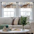 thumbnail image 4 of LALILO Kitchen Curtain Valance Elk Walking Mountain Road Away Rod Pocket Window Curtain 52"x 18" Set of 2, 4 of 5