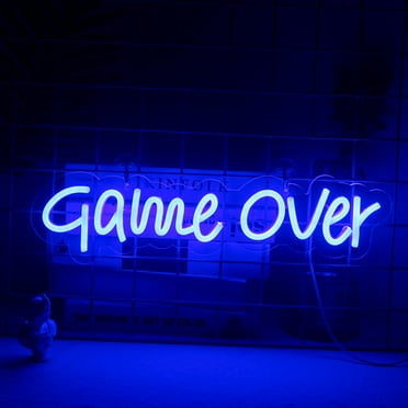 Wanxing Game OverLED Neon Light Signs USB Power for Home Gameroom Bar Party Wall Art Decoration